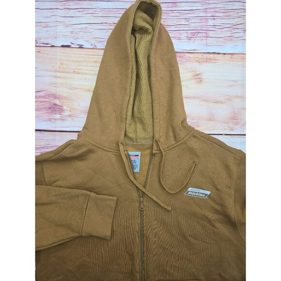 Dickies Mens Tan Full-Zip Hoodie Medium - Picture 4 of 6